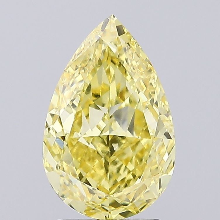 Loose Diamond - PEAR 3.04ct Fancy Intense Yellow VS2: Loose Diamond - PEAR 3.04ct Fancy Intense Yellow VS2 Source: This is a real non-mined Diamond that has been grown in a lab Shape: PEAR Carats: 3.04 Color: Fancy Intense Yellow Certification: IGI Video