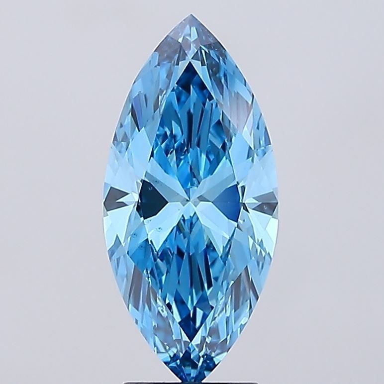Loose Diamond - MARQUISE 3.07ct Fancy Vivid Blue VS2: Loose Diamond - MARQUISE 3.07ct Fancy Vivid Blue VS2 Source: This is a real non-mined Diamond that has been grown in a lab Shape: MARQUISE Carats: 3.07 Color: Fancy Vivid Blue Certification: IGI Video