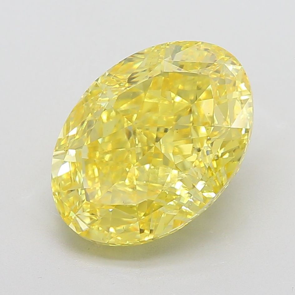 Loose Diamond - OVAL 9.03ct Fancy Vivid Yellow VS1: Loose Diamond - OVAL 9.03ct Fancy Vivid Yellow VS1 Source: This is a real non-mined Diamond that has been grown in a lab Shape: OVAL Carats: 9.03 Color: Fancy Vivid Yellow Certification: IGI Video: