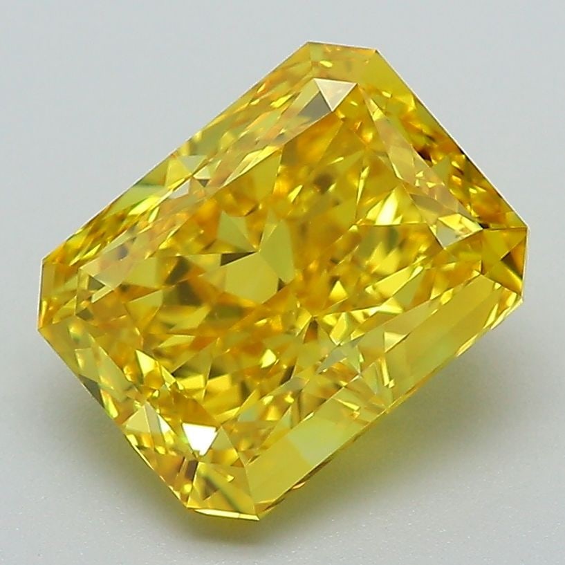 Loose Diamond - RADIANT 3.1ct Fancy Vivid Yellow VVS2: Loose Diamond - RADIANT 3.1ct Fancy Vivid Yellow VVS2 Source: This is a real non-mined Diamond that has been grown in a lab Shape: RADIANT Carats: 3.1 Color: Fancy Vivid Yellow Certification: IGI Vide