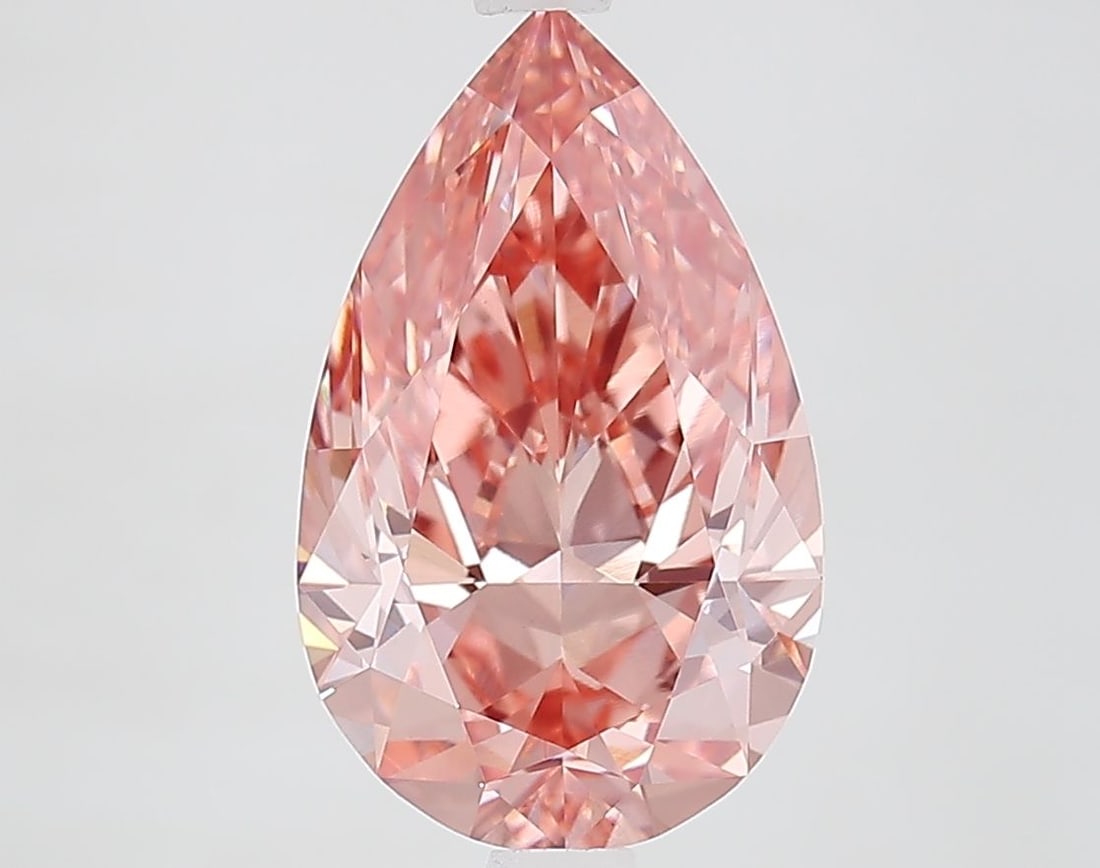 Loose Diamond - PEAR 3.02ct Fancy Vivid Pink VVS2: Loose Diamond - PEAR 3.02ct Fancy Vivid Pink VVS2 Source: This is a real non-mined Diamond that has been grown in a lab Shape: PEAR Carats: 3.02 Color: Fancy Vivid Pink Certification: IGI Video: