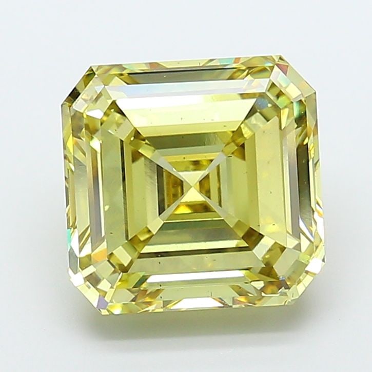 Loose Diamond - ASSCHER 10.03ct Fancy Yellow VS2: Loose Diamond - ASSCHER 10.03ct Fancy Yellow VS2 Source: This is a real non-mined Diamond that has been grown in a lab Shape: ASSCHER Carats: 10.03 Color: Fancy Yellow Certification: IGI Video: