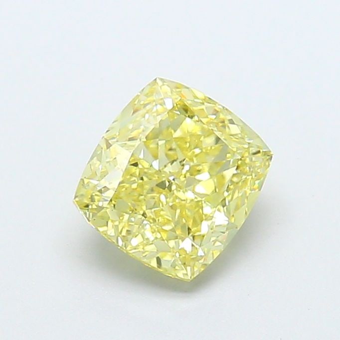 Loose Diamond - CUSHION MODIFIED 1.57ct Fancy Yellow VS1: Loose Diamond - CUSHION MODIFIED 1.57ct Fancy Yellow VS1 Source: This is a real non-mined Diamond that has been grown in a lab Shape: CUSHION MODIFIED Carats: 1.57 Color: Fancy Yellow Certification: I