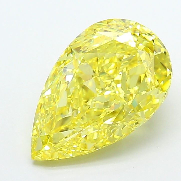 Loose Diamond - PEAR 5.07ct Fancy Vivid Yellow VS1: Loose Diamond - PEAR 5.07ct Fancy Vivid Yellow VS1 Source: This is a real non-mined Diamond that has been grown in a lab Shape: PEAR Carats: 5.07 Color: Fancy Vivid Yellow Certification: IGI Video: