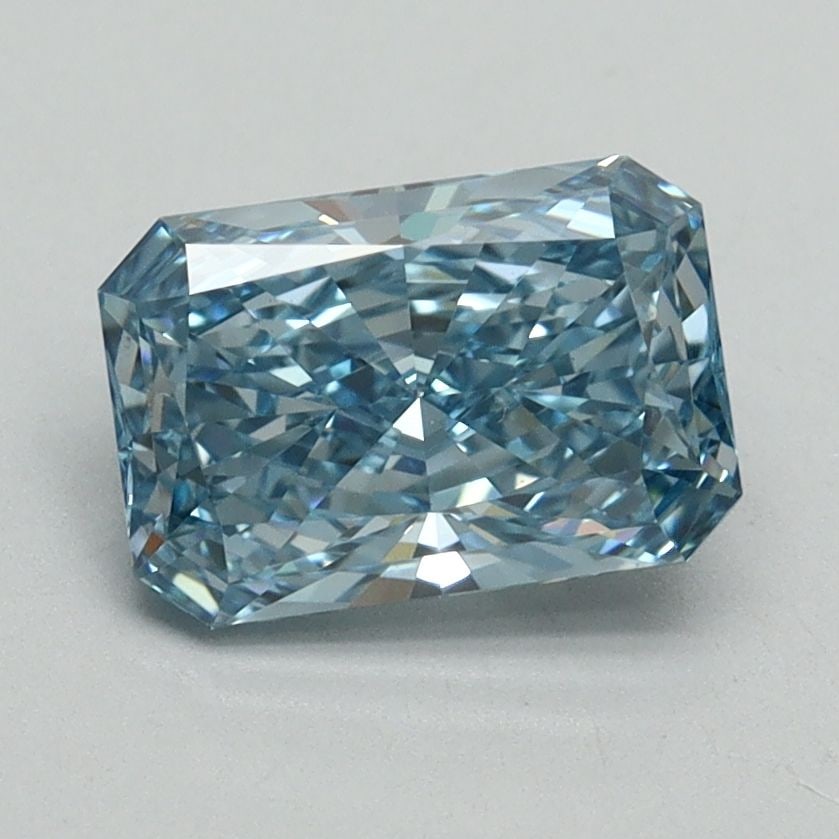 Loose Diamond - RADIANT 1.41ct Fancy Vivid Blue VS1: Loose Diamond - RADIANT 1.41ct Fancy Vivid Blue VS1 Source: This is a real non-mined Diamond that has been grown in a lab Shape: RADIANT Carats: 1.41 Color: Fancy Vivid Blue Certification: IGI Video: