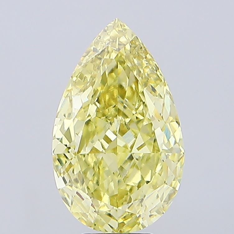 Loose Diamond - PEAR 8.24ct Fancy Intense Yellow VVS2: Loose Diamond - PEAR 8.24ct Fancy Intense Yellow VVS2 Source: This is a real non-mined Diamond that has been grown in a lab Shape: PEAR Carats: 8.24 Color: Fancy Intense Yellow Certification: IGI Vide