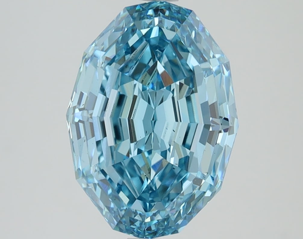 Loose Diamond - OVAL STEP CUT 3.35ct BLUE VS2: Loose Diamond - OVAL STEP CUT 3.35ct BLUE VS2 Source: This is a real non-mined Diamond that has been grown in a lab Shape: OVAL STEP CUT Carats: 3.35 Color: BLUE Clarity: VS2 Certification: IGI Condit