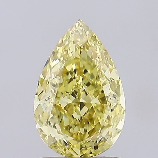 Loose Diamond - PEAR 1.11ct Fancy Intense Yellow VVS2: Loose Diamond - PEAR 1.11ct Fancy Intense Yellow VVS2 Source: This is a real non-mined Diamond that has been grown in a lab Shape: PEAR Carats: 1.11 Color: Fancy Intense Yellow Certification: IGI Vide