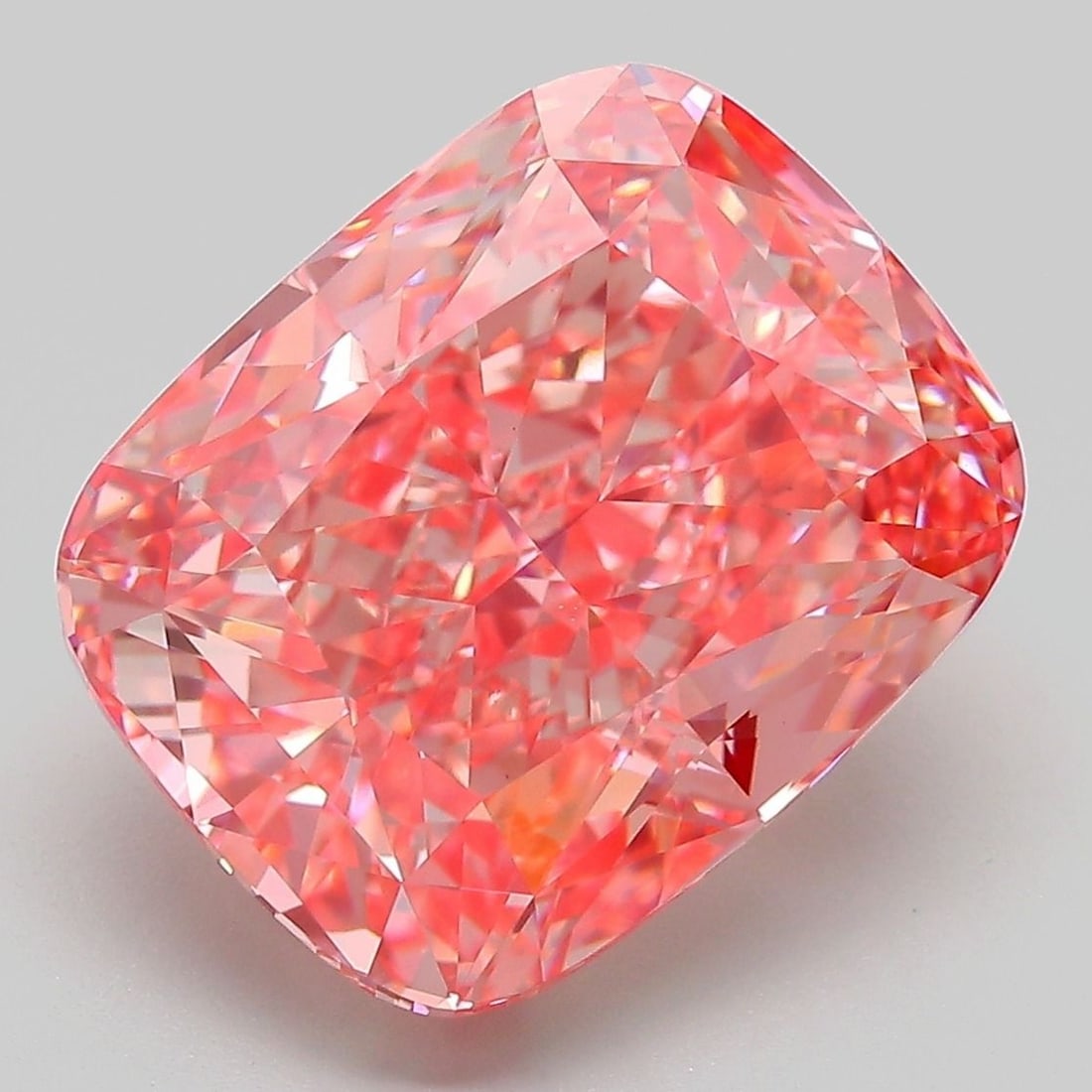 Loose Diamond - CUSHION MODIFIED 8.76ct Fancy Vivid Pink VVS2: Loose Diamond - CUSHION MODIFIED 8.76ct Fancy Vivid Pink VVS2 Source: This is a real non-mined Diamond that has been grown in a lab Shape: CUSHION MODIFIED Carats: 8.76 Color: Fancy Vivid Pink Certifi