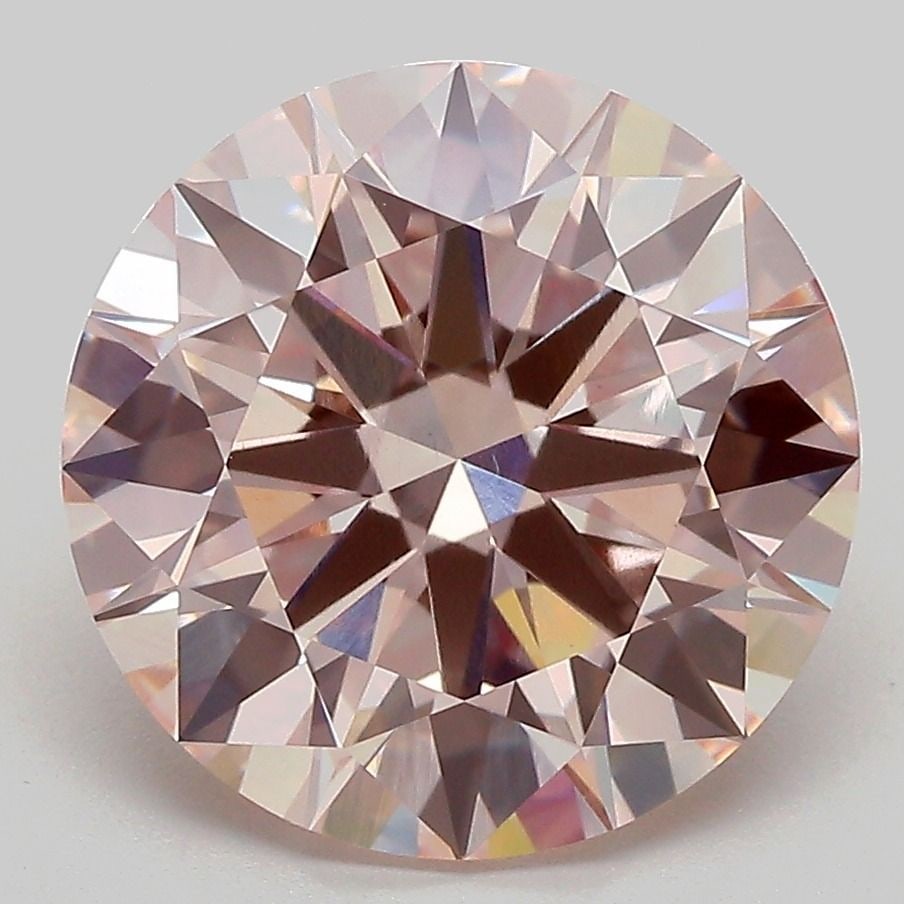 Ideal Loose Diamond - ROUND 5.05ct Fancy Pink VVS2: Ideal Loose Diamond - ROUND 5.05ct Fancy Pink VVS2 Source: This is a real non-mined Diamond that has been grown in a lab Shape: ROUND Carats: 5.05 Color: Fancy Pink Certification: IGI Video: