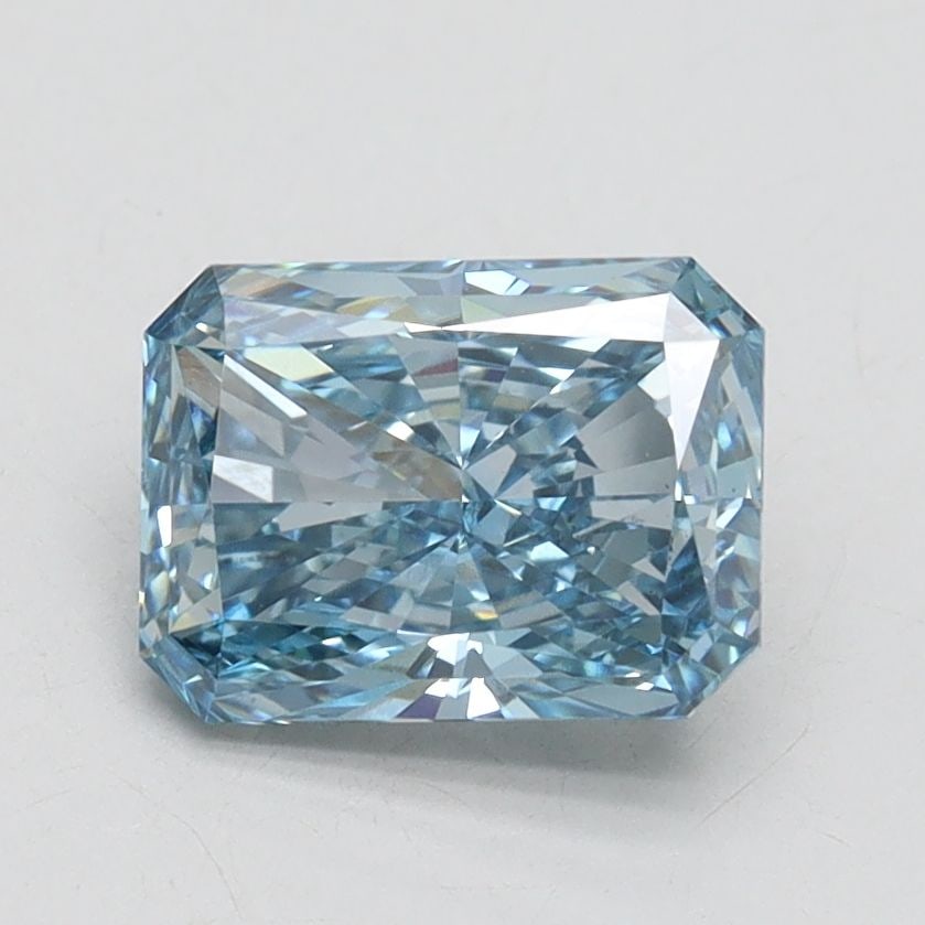 Loose Diamond - RADIANT 1.45ct Fancy Vivid Blue VS2: Loose Diamond - RADIANT 1.45ct Fancy Vivid Blue VS2 Source: This is a real non-mined Diamond that has been grown in a lab Shape: RADIANT Carats: 1.45 Color: Fancy Vivid Blue Certification: IGI Video: