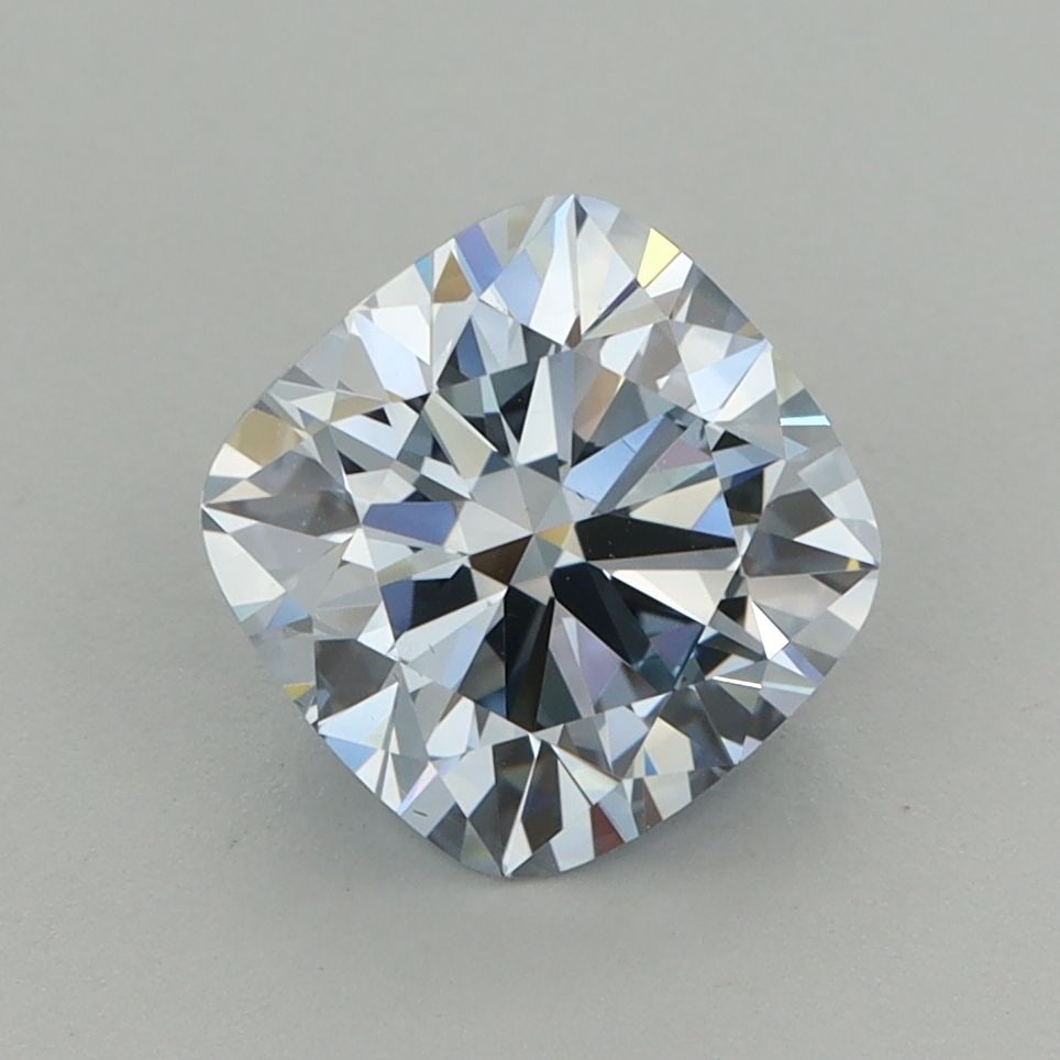 Loose Diamond - CUSHION MODIFIED 2.09ct Fancy Intense Blue VS1: Loose Diamond - CUSHION MODIFIED 2.09ct Fancy Intense Blue VS1 Source: This is a real non-mined Diamond that has been grown in a lab Shape: CUSHION MODIFIED Carats: 2.09 Color: Fancy Intense Blue Cert