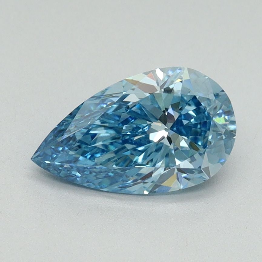 Loose Diamond - PEAR 1.06ct Fancy Vivid Blue VVS2: Loose Diamond - PEAR 1.06ct Fancy Vivid Blue VVS2 Source: This is a real non-mined Diamond that has been grown in a lab Shape: PEAR Carats: 1.06 Color: Fancy Vivid Blue Certification: IGI Video: