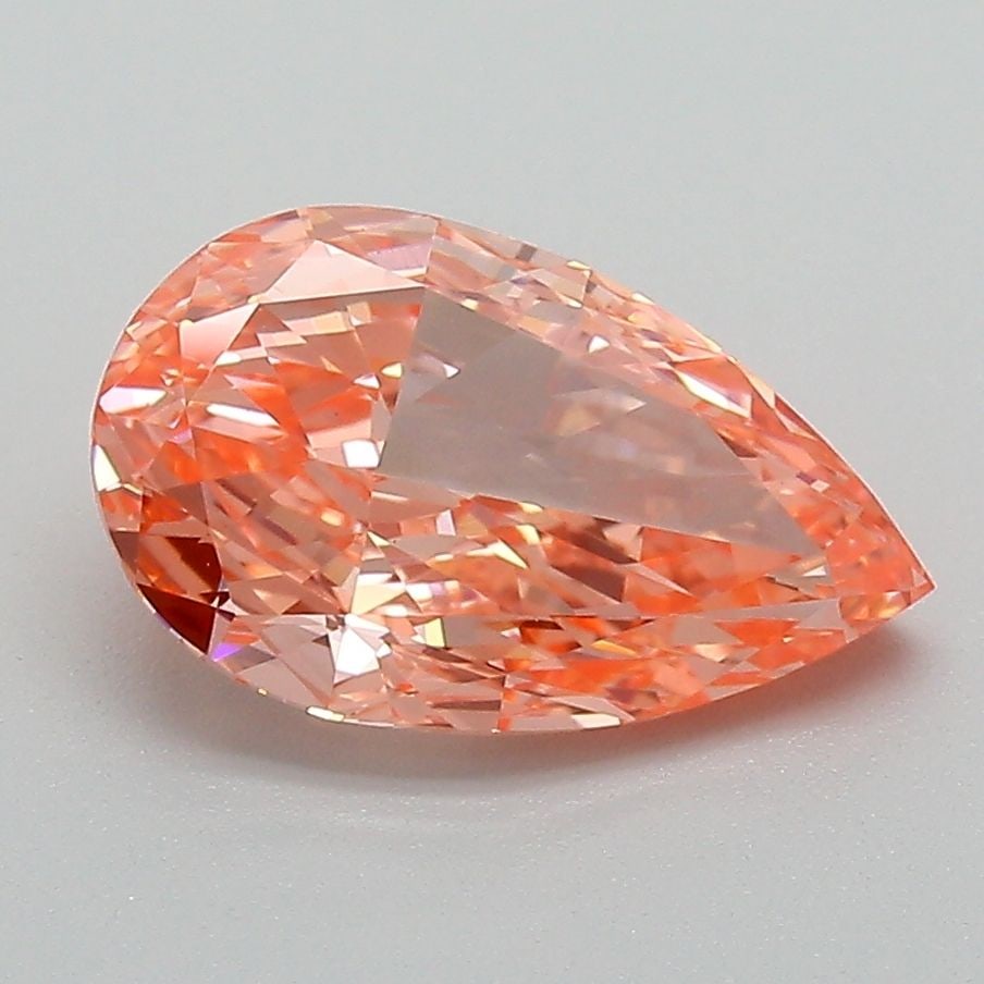 Loose Diamond - PEAR 2.02ct Fancy Vivid Pink VS1: Loose Diamond - PEAR 2.02ct Fancy Vivid Pink VS1 Source: This is a real non-mined Diamond that has been grown in a lab Shape: PEAR Carats: 2.02 Color: Fancy Vivid Pink Certification: IGI Video: