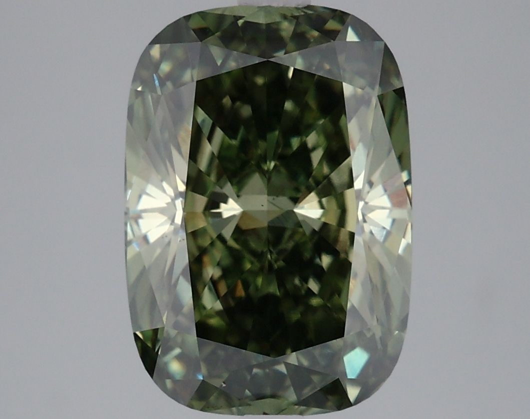 Loose Diamond - CUSHION MODIFIED 4.08ct Fancy Deep Green SI1: Loose Diamond - CUSHION MODIFIED 4.08ct Fancy Deep Green SI1 Source: This is a real non-mined Diamond that has been grown in a lab Shape: CUSHION MODIFIED Carats: 4.08 Color: Fancy Deep Green