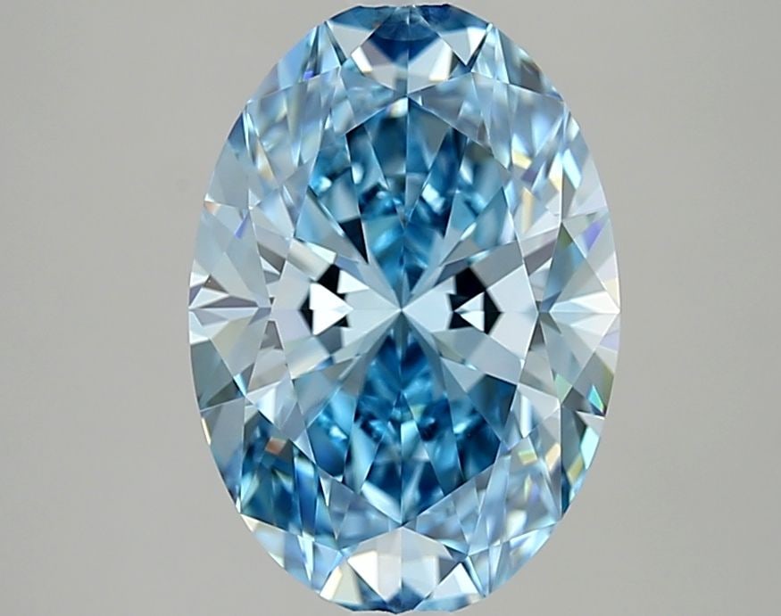 Loose Diamond - OVAL 3.06ct Fancy Vivid Blue VVS1 (1 of 1)