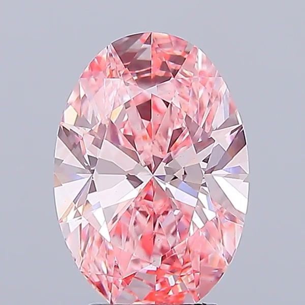Loose Diamond - OVAL 4.02ct Fancy Vivid Pink VS2: Loose Diamond - OVAL 4.02ct Fancy Vivid Pink VS2 Source: This is a real non-mined Diamond that has been grown in a lab Shape: OVAL Carats: 4.02 Color: Fancy Vivid Pink Certification: IGI Video: