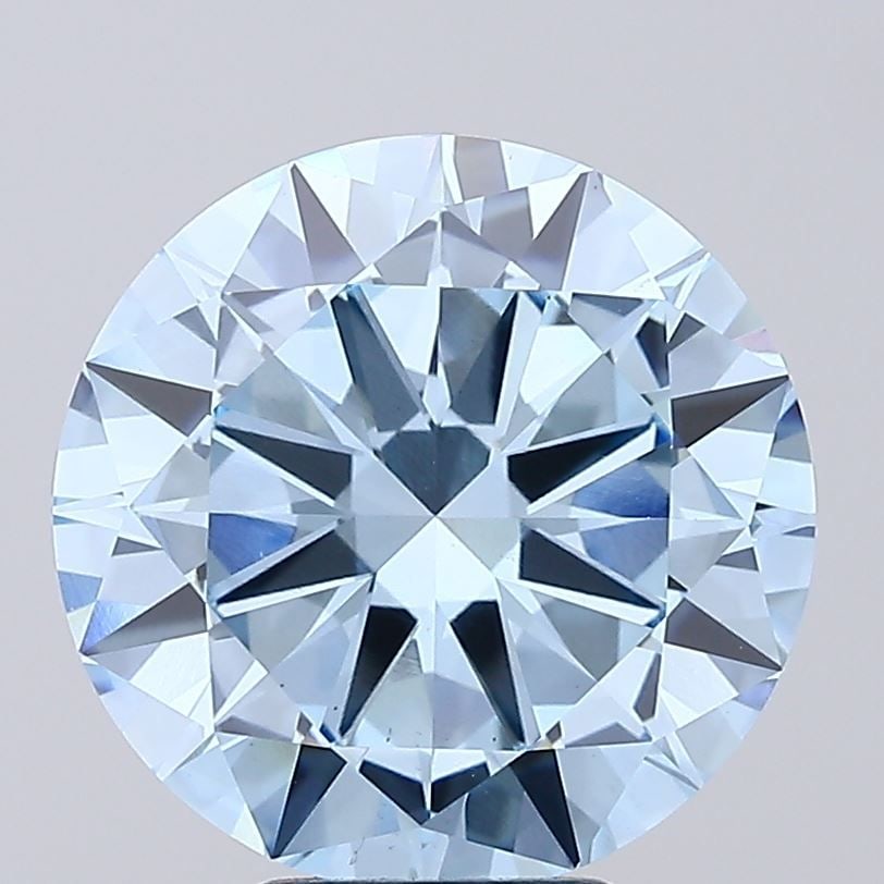 Loose Diamond - ROUND 6.51ct Fancy Intense Blue VS1: Loose Diamond - ROUND 6.51ct Fancy Intense Blue VS1 Source: This is a real non-mined Diamond that has been grown in a lab Shape: ROUND Carats: 6.51 Color: Fancy Intense Blue Certification: IGI Video:
