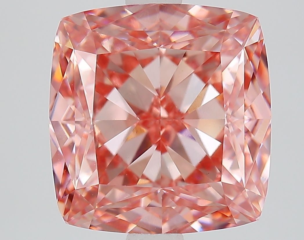 Loose Diamond - CUSHION MODIFIED 4.11ct Fancy Vivid Pink VVS2: Loose Diamond - CUSHION MODIFIED 4.11ct Fancy Vivid Pink VVS2 Source: This is a real non-mined Diamond that has been grown in a lab Shape: CUSHION MODIFIED Carats: 4.11 Color: Fancy Vivid Pink Certifi