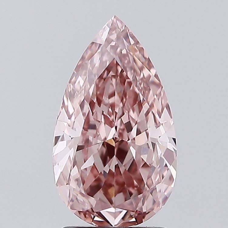 Loose Diamond - PEAR 2.41ct Fancy Vivid Pink VS1: Loose Diamond - PEAR 2.41ct Fancy Vivid Pink VS1 Source: This is a real non-mined Diamond that has been grown in a lab Shape: PEAR Carats: 2.41 Color: Fancy Vivid Pink Certification: IGI Video: