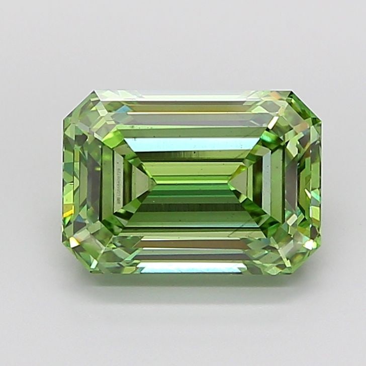 Loose Diamond - EMERALD 6.07ct Fancy Vivid Green VS2: Loose Diamond - EMERALD 6.07ct Fancy Vivid Green VS2 Source: This is a real non-mined Diamond that has been grown in a lab Shape: EMERALD Carats: 6.07 Color: Fancy Vivid Green Certification: IGI Video