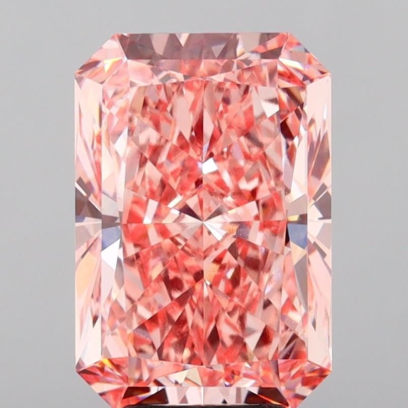 Loose Diamond - RADIANT 7.19ct Fancy Vivid Pink VS1: Loose Diamond - RADIANT 7.19ct Fancy Vivid Pink VS1 Source: This is a real non-mined Diamond that has been grown in a lab Shape: RADIANT Carats: 7.19 Color: Fancy Vivid Pink Certification: IGI Video: