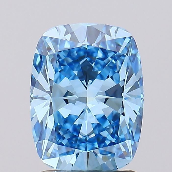 Loose Diamond - CUSHION BRILLIANT 1.73ct Fancy Vivid Blue VVS2: Loose Diamond - CUSHION BRILLIANT 1.73ct Fancy Vivid Blue VVS2 Source: This is a real non-mined Diamond that has been grown in a lab Shape: CUSHION BRILLIANT Carats: 1.73 Color: Fancy Vivid Blue Certi