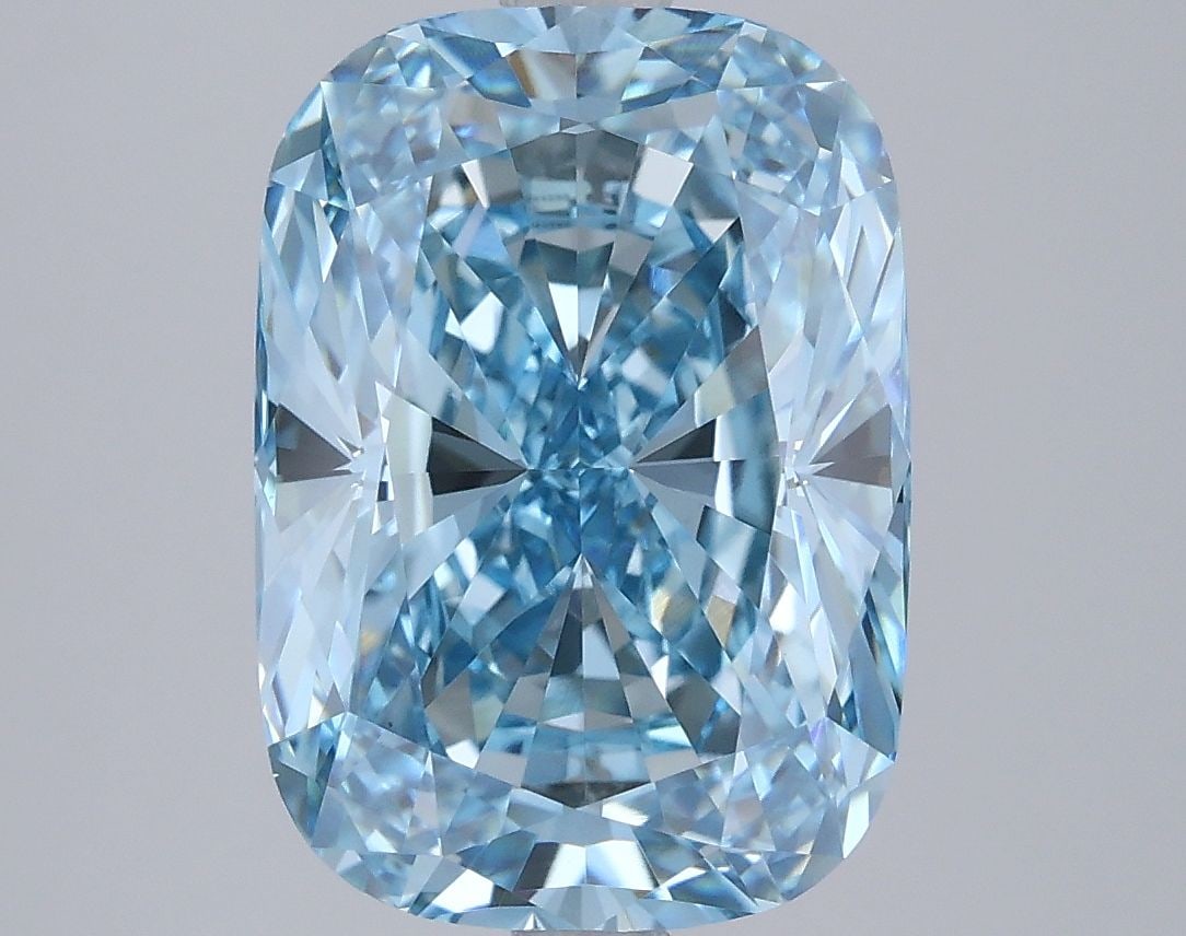 Loose Diamond - CUSHION MODIFIED 4.56ct Fancy Vivid Blue VS1: Loose Diamond - CUSHION MODIFIED 4.56ct Fancy Vivid Blue VS1 Source: This is a real non-mined Diamond that has been grown in a lab Shape: CUSHION MODIFIED Carats: 4.56 Color: Fancy Vivid Blue Certific