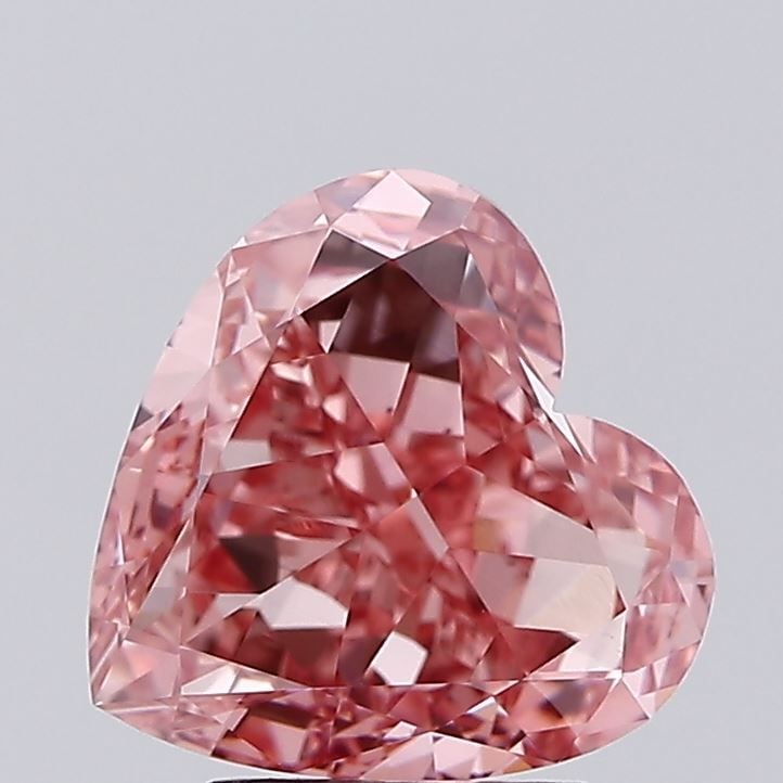 Loose Diamond - HEART 4.08ct Fancy Vivid Pink VVS2: Loose Diamond - HEART 4.08ct Fancy Vivid Pink VVS2 Source: This is a real non-mined Diamond that has been grown in a lab Shape: HEART Carats: 4.08 Color: Fancy Vivid Pink Certification: IGI Video: