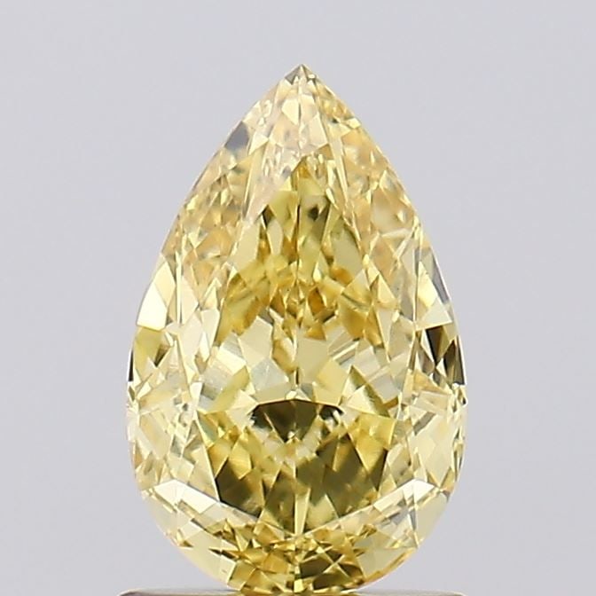 Loose Diamond - PEAR 1.23ct Fancy Vivid Yellow VS1: Loose Diamond - PEAR 1.23ct Fancy Vivid Yellow VS1 Source: This is a real non-mined Diamond that has been grown in a lab Shape: PEAR Carats: 1.23 Color: Fancy Vivid Yellow Certification: IGI Video: