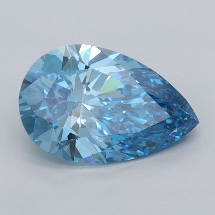 Loose Diamond - PEAR 1.03ct Fancy Vivid Blue VVS2: Loose Diamond - PEAR 1.03ct Fancy Vivid Blue VVS2 Source: This is a real non-mined Diamond that has been grown in a lab Shape: PEAR Carats: 1.03 Color: Fancy Vivid Blue Certification: IGI Video: