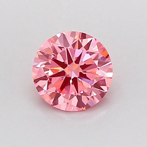 Loose Diamond - ROUND 0.52ct Fancy Vivid Pink VVS2: Loose Diamond - ROUND 0.52ct Fancy Vivid Pink VVS2 Source: This is a real non-mined Diamond that has been grown in a lab Shape: ROUND Carats: 0.52 Color: Fancy Vivid Pink Certification: IGI Video: