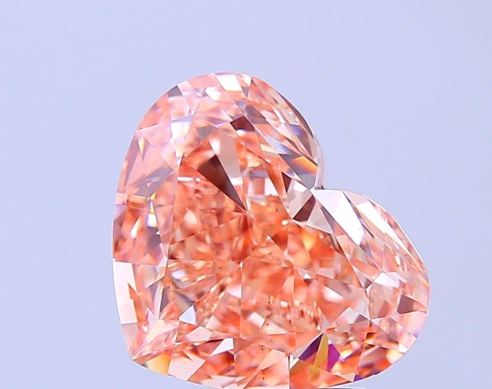 Loose Diamond - HEART 6.02ct Fancy Intense Brownish Pink VS2: Loose Diamond - HEART 6.02ct Fancy Intense Brownish Pink VS2 Source: This is a real non-mined Diamond that has been grown in a lab Shape: HEART Carats: 6.02 Color: Fancy Intense Brownish Pink Certific