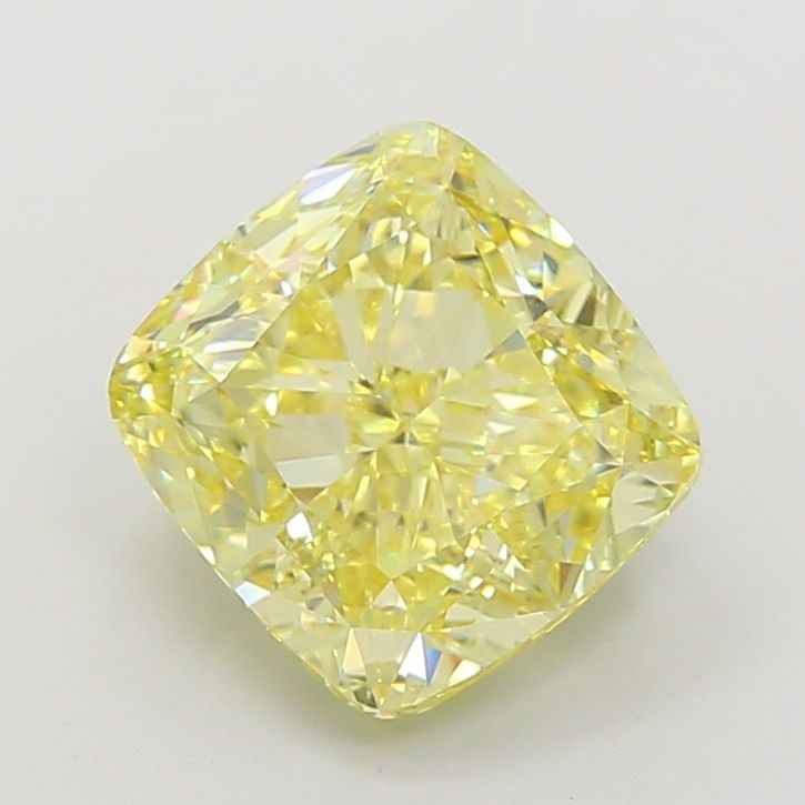 Loose Diamond - CUSHION MODIFIED 5.04ct Fancy Intense Yellow VVS2: Loose Diamond - CUSHION MODIFIED 5.04ct Fancy Intense Yellow VVS2 Source: This is a real non-mined Diamond that has been grown in a lab Shape: CUSHION MODIFIED Carats: 5.04 Color: Fancy Intense Yellow