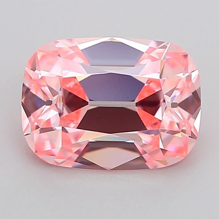 Loose Diamond - CUSHION BRILLIANT 3.36ct Fancy Vivid Pink VS1: Loose Diamond - CUSHION BRILLIANT 3.36ct Fancy Vivid Pink VS1 Source: This is a real non-mined Diamond that has been grown in a lab Shape: CUSHION BRILLIANT Carats: 3.36 Color: Fancy Vivid Pink Certif