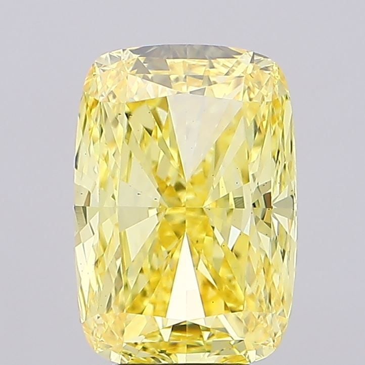 Loose Diamond - CUSHION MODIFIED 6.01ct Fancy Intense Yellow VS1: Loose Diamond - CUSHION MODIFIED 6.01ct Fancy Intense Yellow VS1 Source: This is a real non-mined Diamond that has been grown in a lab Shape: CUSHION MODIFIED Carats: 6.01 Color: Fancy Intense Yellow 
