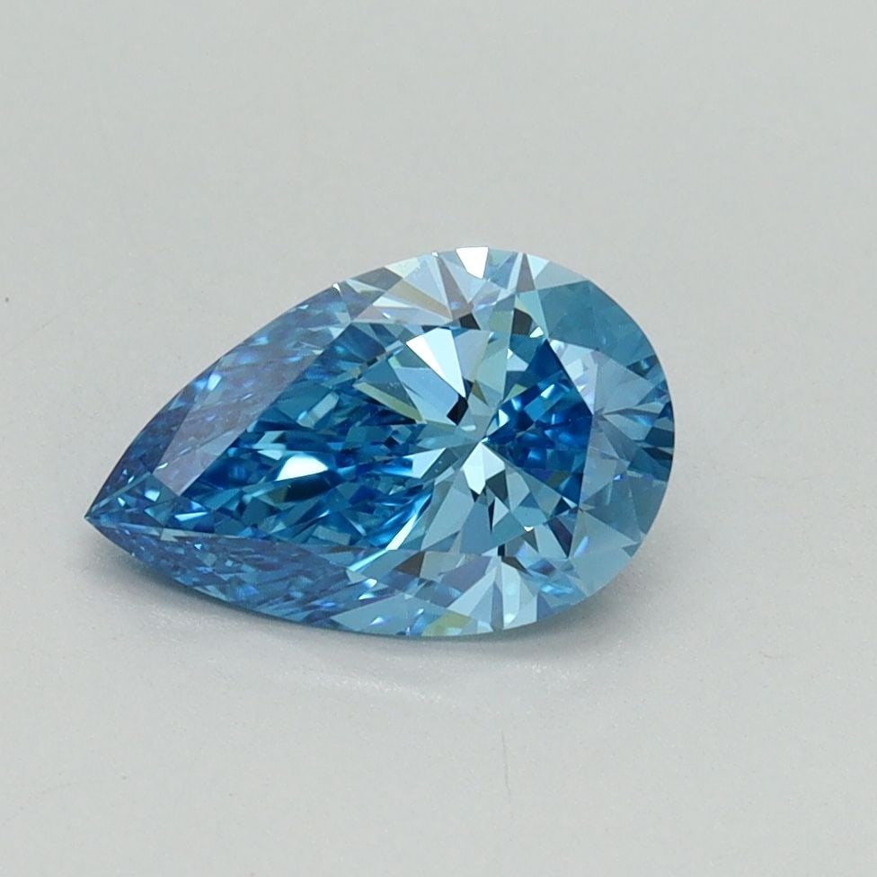 Loose Diamond - PEAR 1.05ct Fancy Vivid Blue VS1: Loose Diamond - PEAR 1.05ct Fancy Vivid Blue VS1 Source: This is a real non-mined Diamond that has been grown in a lab Shape: PEAR Carats: 1.05 Color: Fancy Vivid Blue Certification: IGI Video: