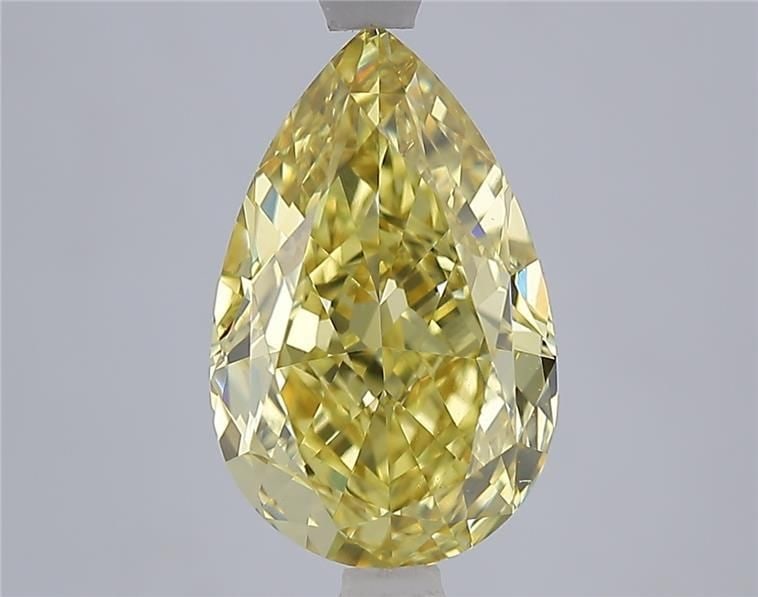 Loose Diamond - PEAR 4.09ct Fancy Intense Yellow VVS2: Loose Diamond - PEAR 4.09ct Fancy Intense Yellow VVS2 Source: This is a real non-mined Diamond that has been grown in a lab Shape: PEAR Carats: 4.09 Color: Fancy Intense Yellow Certification: IGI Vide