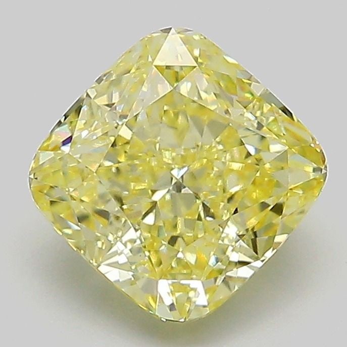 Loose Diamond - CUSHION MODIFIED 2.09ct Fancy Intense Yellow VS1: Loose Diamond - CUSHION MODIFIED 2.09ct Fancy Intense Yellow VS1 Source: This is a real non-mined Diamond that has been grown in a lab Shape: CUSHION MODIFIED Carats: 2.09 Color: Fancy Intense Yellow 