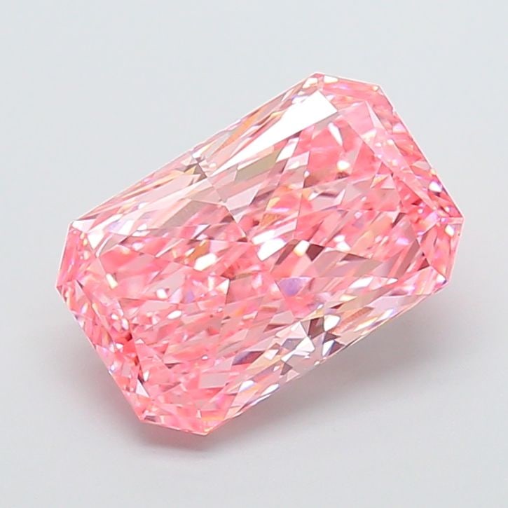 Loose Diamond - RADIANT 5.01ct Fancy Vivid Pink VVS2: Loose Diamond - RADIANT 5.01ct Fancy Vivid Pink VVS2 Source: This is a real non-mined Diamond that has been grown in a lab Shape: RADIANT Carats: 5.01 Color: Fancy Vivid Pink Certification: IGI Video: