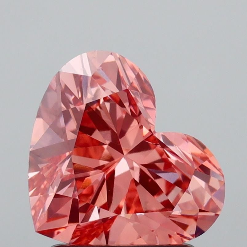 Loose Diamond - HEART 1.82ct Fancy Vivid Brownish Pink VS1: Loose Diamond - HEART 1.82ct Fancy Vivid Brownish Pink VS1 Source: This is a real non-mined Diamond that has been grown in a lab Shape: HEART Carats: 1.82 Color: Fancy Vivid Brownish Pink Certificatio
