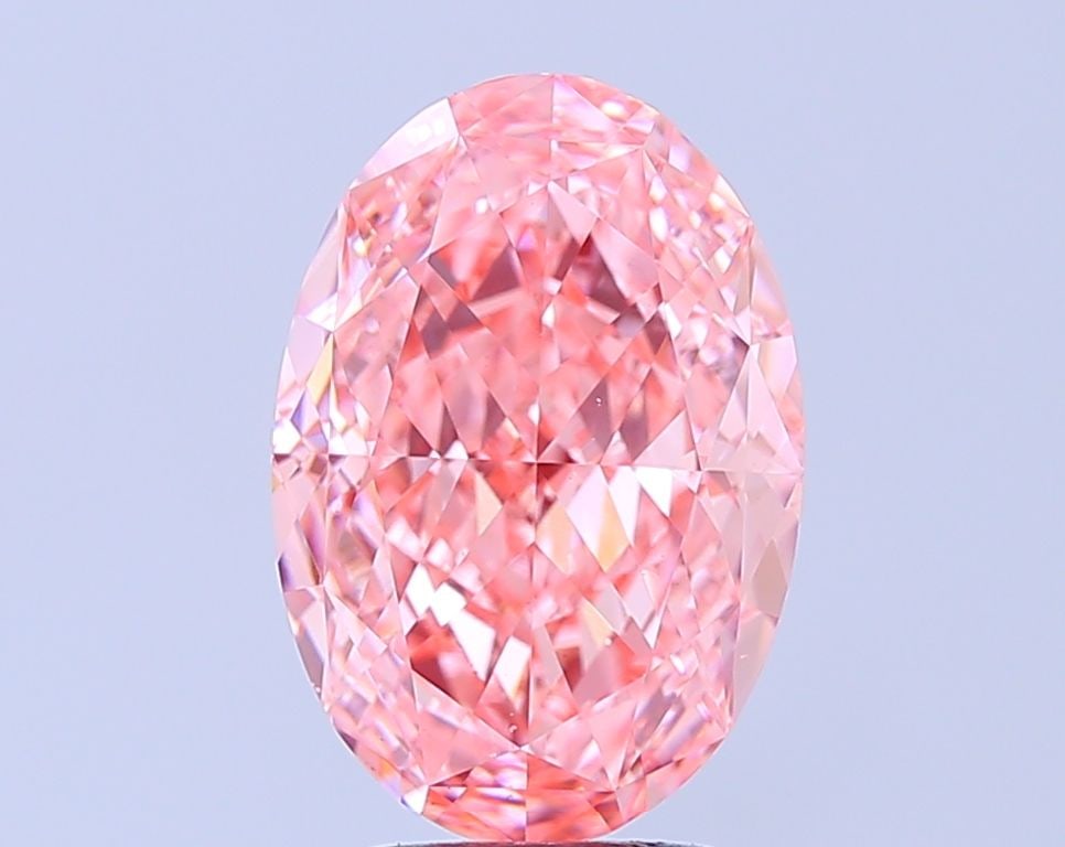 Loose Diamond - OVAL 4.53ct Fancy Vivid Pink VS1: Loose Diamond - OVAL 4.53ct Fancy Vivid Pink VS1 Source: This is a real non-mined Diamond that has been grown in a lab Shape: OVAL Carats: 4.53 Color: Fancy Vivid Pink Certification: IGI Video: