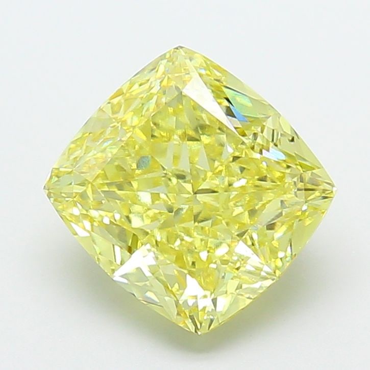 Loose Diamond - CUSHION 5.03ct Fancy Intense Yellow VS2: Loose Diamond - CUSHION 5.03ct Fancy Intense Yellow VS2 Source: This is a real non-mined Diamond that has been grown in a lab Shape: CUSHION Carats: 5.03 Color: Fancy Intense Yellow Certification: IGI