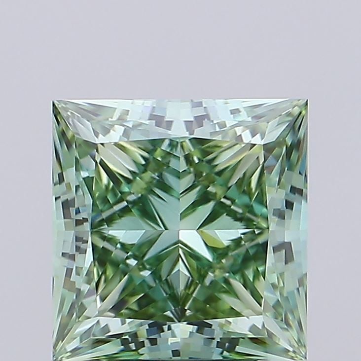 Loose Diamond - PRINCESS 4.99ct Fancy Vivid Green VVS2 (1 of 1)