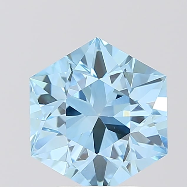 Loose Diamond - HEXAGONAL 3ct BLUE VS1: Loose Diamond - HEXAGONAL 3ct BLUE VS1 Source: This is a real non-mined Diamond that has been grown in a lab Shape: HEXAGONAL Carats: 3 Color: BLUE Clarity: VS1 Certification: IGI Condition: Pre-Owned