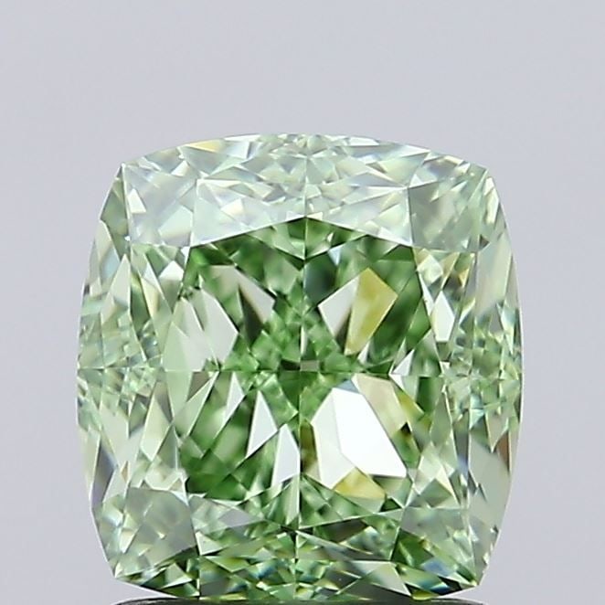 Loose Diamond - CUSHION MODIFIED 1.59ct Fancy Vivid Green VVS2: Loose Diamond - CUSHION MODIFIED 1.59ct Fancy Vivid Green VVS2 Source: This is a real non-mined Diamond that has been grown in a lab Shape: CUSHION MODIFIED Carats: 1.59 Color: Fancy Vivid Green Certi