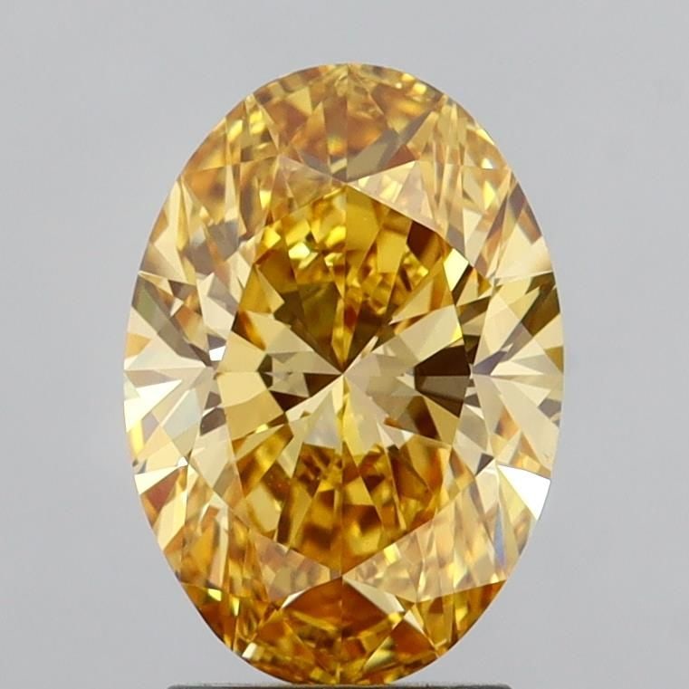 Loose Diamond - OVAL 2.52ct Fancy Intense Yellow VS1: Loose Diamond - OVAL 2.52ct Fancy Intense Yellow VS1 Source: This is a real non-mined Diamond that has been grown in a lab Shape: OVAL Carats: 2.52 Color: Fancy Intense Yellow Certification: IGI Video