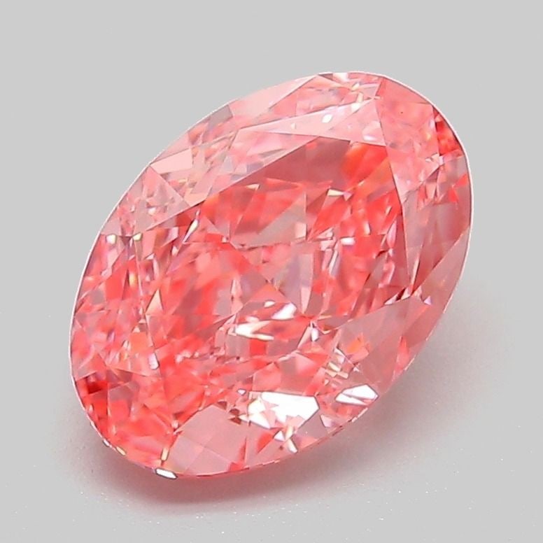 Loose Diamond - OVAL 2.13ct Fancy Vivid Pink VVS1: Loose Diamond - OVAL 2.13ct Fancy Vivid Pink VVS1 Source: This is a real non-mined Diamond that has been grown in a lab Shape: OVAL Carats: 2.13 Color: Fancy Vivid Pink Certification: IGI Video:
