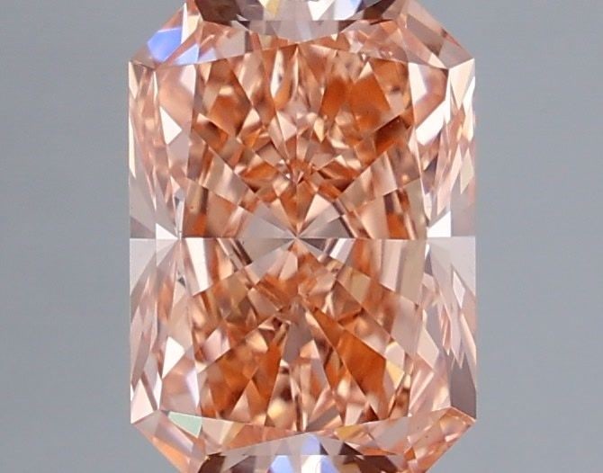 Loose Diamond - RADIANT 1.51ct Fancy Vivid Orange Pink VS1: Loose Diamond - RADIANT 1.51ct Fancy Vivid Orange Pink VS1 Source: This is a real non-mined Diamond that has been grown in a lab Shape: RADIANT Carats: 1.51 Color: Fancy Vivid Orange Pink Certificatio