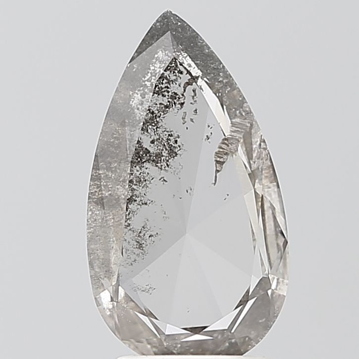 Loose Diamond - PEAR 1.58ct Salt and Pepper I2: Loose Diamond - PEAR 1.58ct Salt and Pepper I2 Source: This is a real non-mined Diamond that has been grown in a lab Shape: PEAR Carats: 1.58 Color: Salt and Pepper Certification: NONE Video: